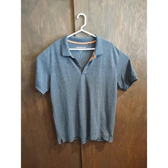 Toad & Co Eco Polo Shirt Mens XL Navy Blue Short Sleeve Recycled Sustainable - Picture 1 of 3